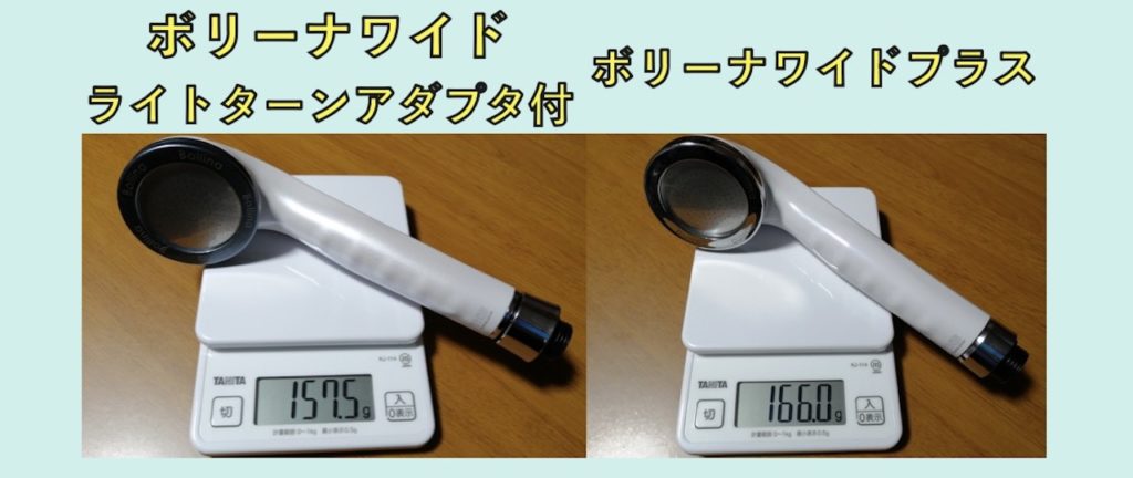 ボリーナワイドプラスとライトターンアダプタ付きボリーナワイドの違い