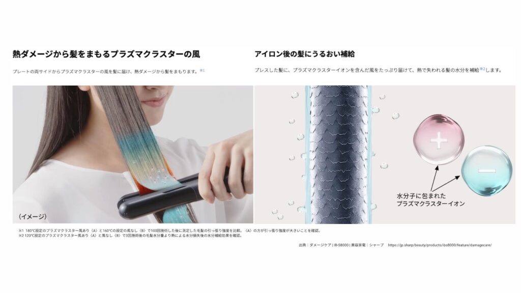 シャープの話題のストレートアイロンの実力は？プラズマクラスターが