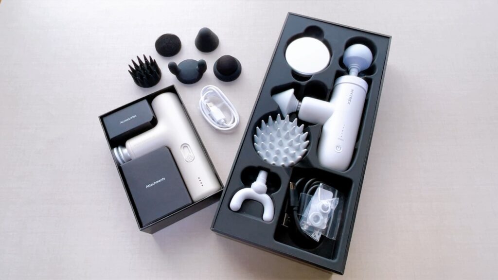 ハンディマッサージガン2強比較】ドクターエアエクサガンラグゼとマイ