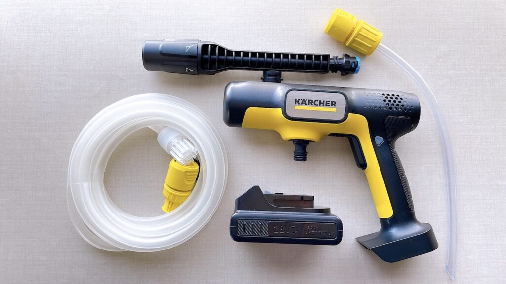 ケルヒャーハンディコードレス高圧洗浄機比較】折り畳めるハンディエア